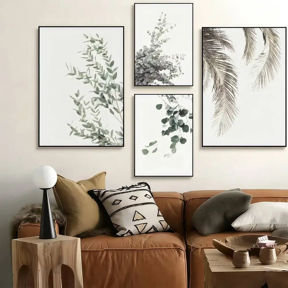 Minimalist Aesthetics Nordic Botanical Poster Stickers Classic Art Print Retro Wall Decor HD LivingRoomHome Poster Festival Gift
