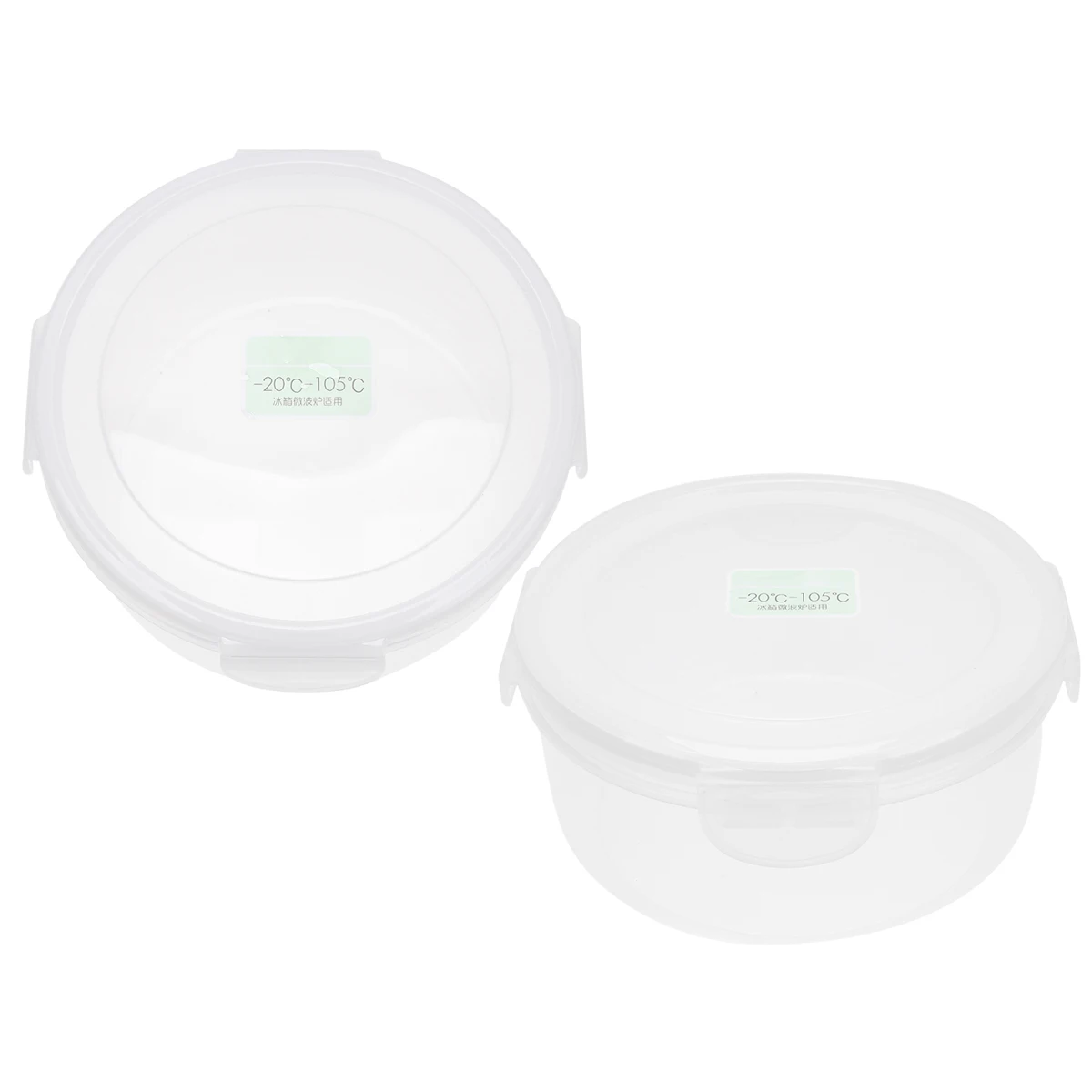 Food Container 2500Ml Large Capacity Round Case Bpa Free Plastic Preservation Box Kitchen Storage For Snacks Fruits
