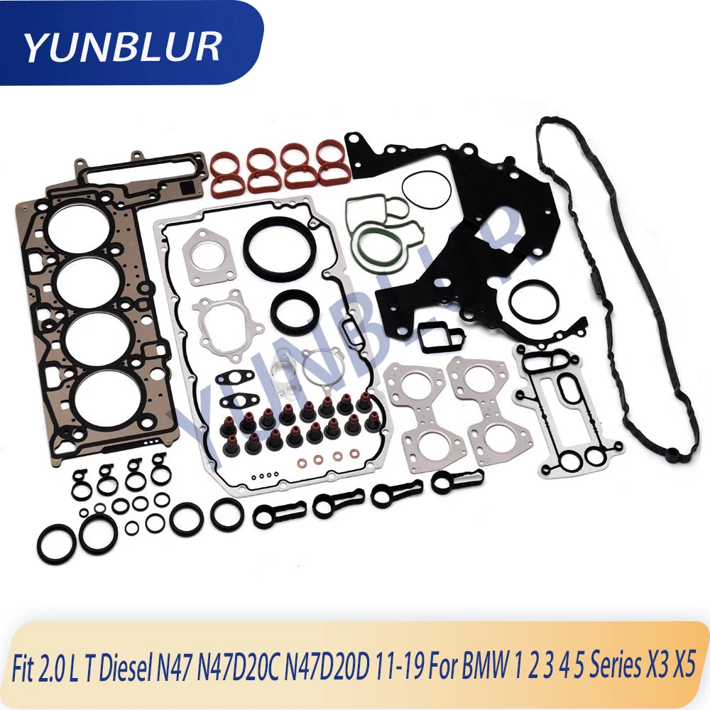 

Engine Parts Cylinder Head Full Gasket Set Fit 2.0 L T Diesel N47 N47D20C N47D20D 11-19 For BMW 1 2 3 4 5 Series X3 X5 Turbo