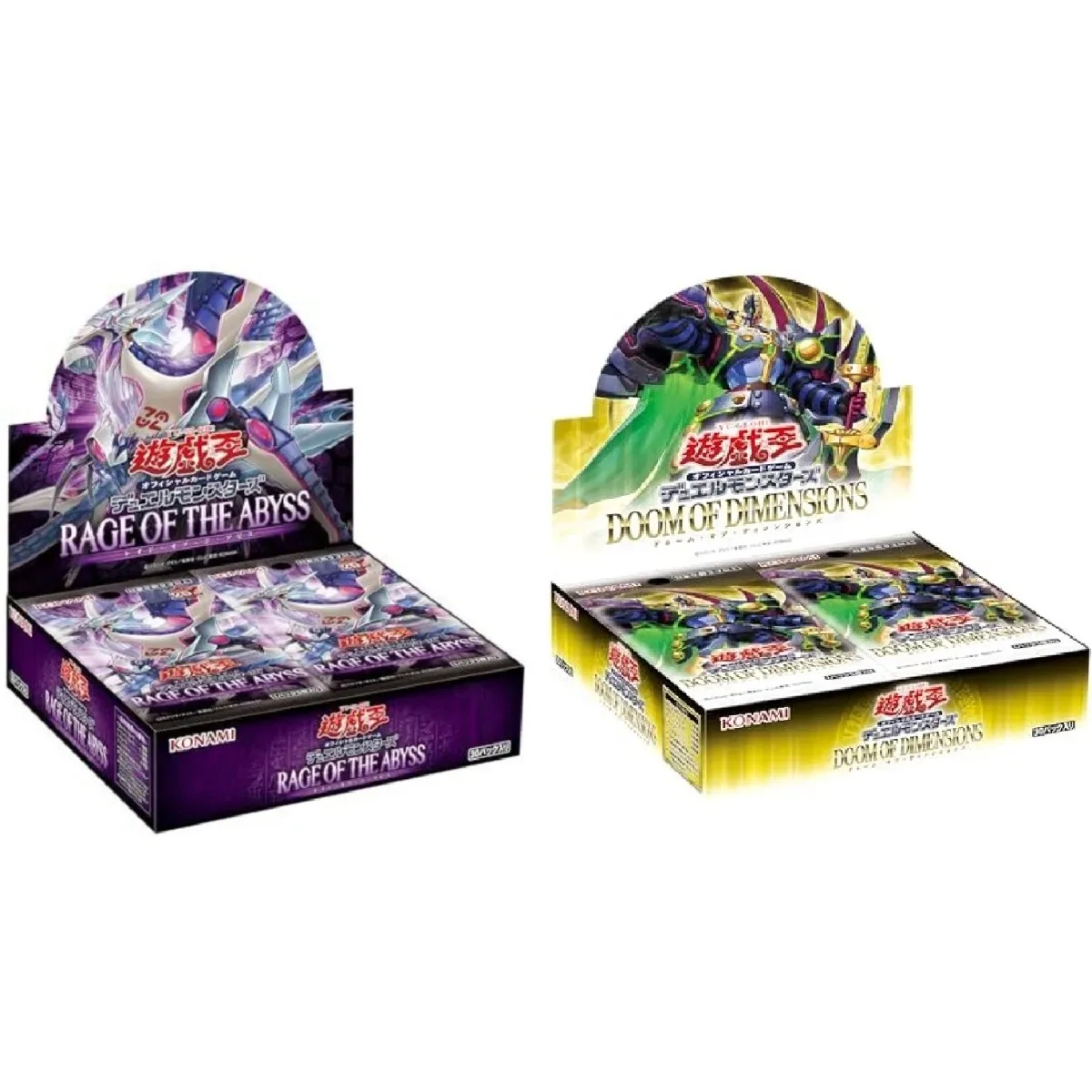 

Yu-Gi-Oh! Konami Official Box DOOM OF DIMENSIONS BOX & RAGE OF THE ABYSS Sealed Yugioh New
