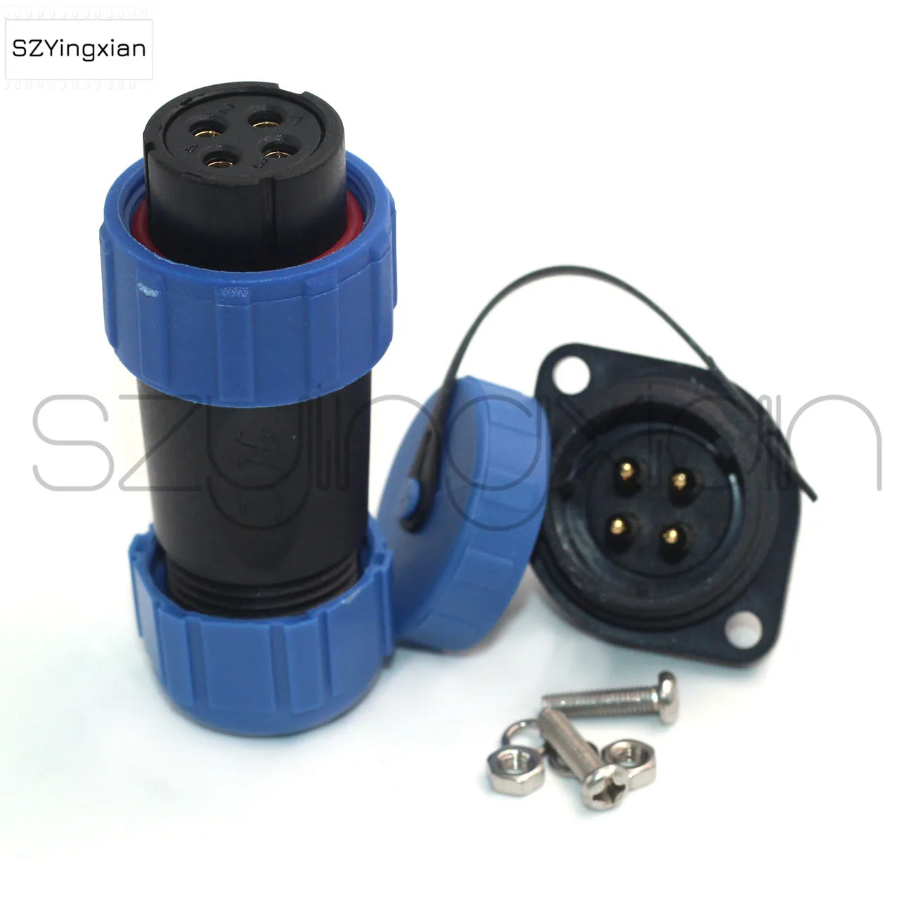 SP21 Flange Panel Mount Connector 2 3 4 5 6 7 8 9 10 12 Pin Industrial Power Waterproof IP68 Female Plug Male Socket