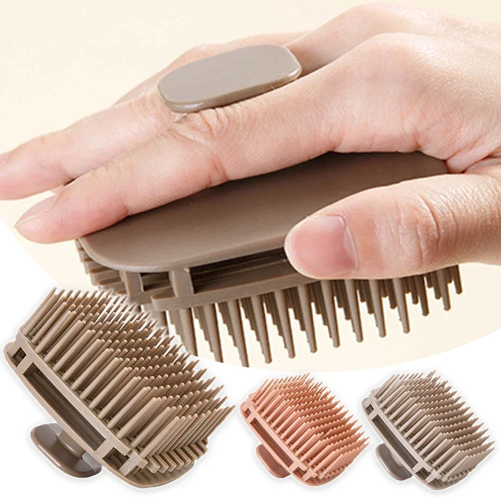 Square Shampoo Brush Head Scalp Massage Comb Hair Washing Comb Bath Shower Brush Body Scrub Exfoliator Salon Hairdressing Tools