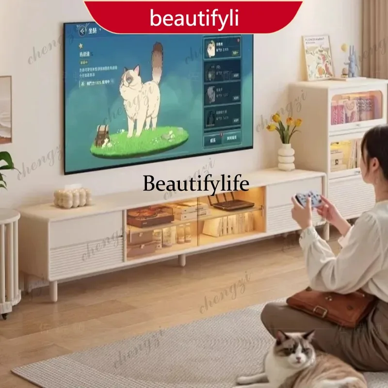 Mueble de TV de Lujo X188, Mueble de Entretenimiento con Vitrina, Mueble de TV Vertical de Esquina, Muebles de Televisión para el Hogar