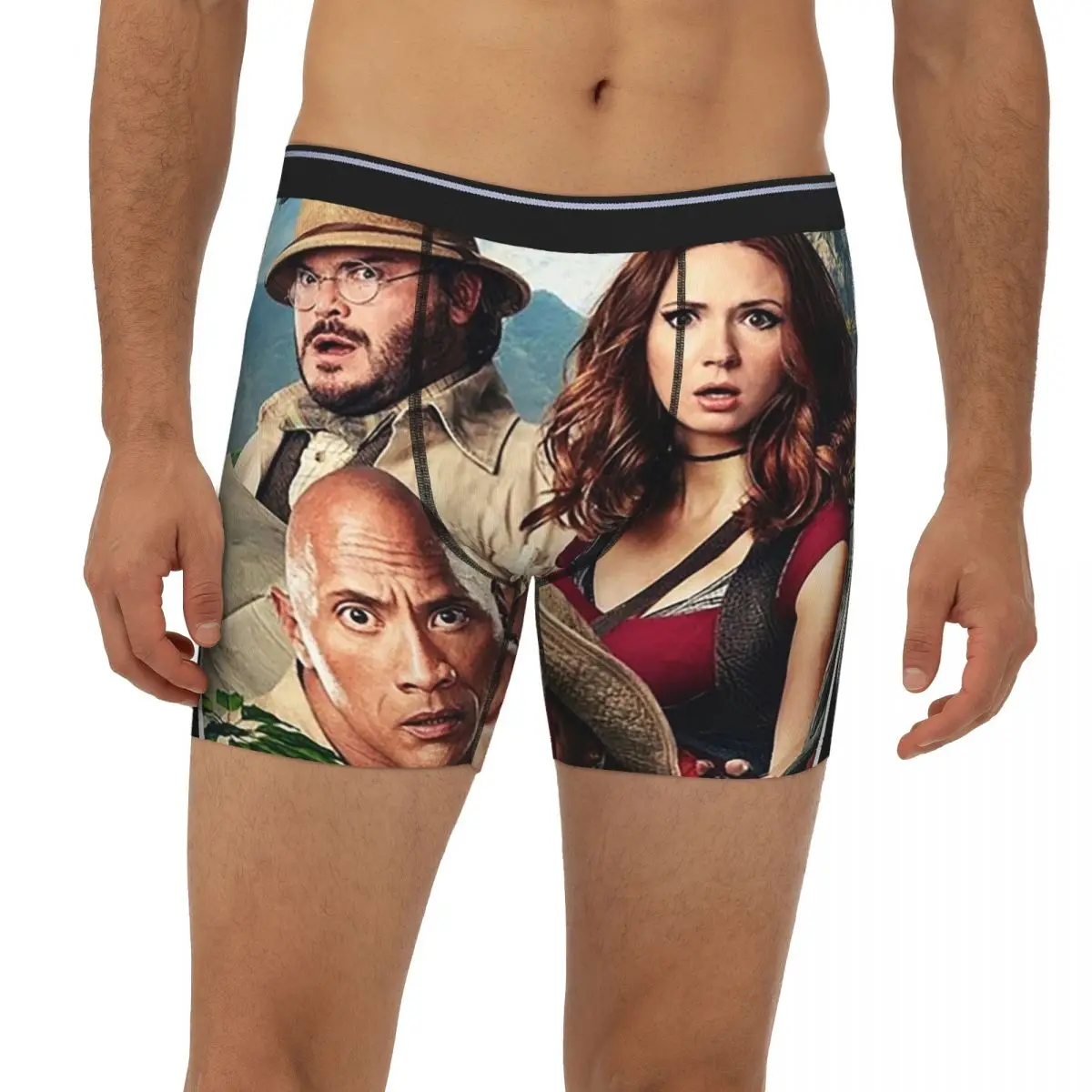 

Длинные трусы-боксеры Jumanji, короткие мужские трусы, удобное нижнее белье для мужчин, подарок бойфренду