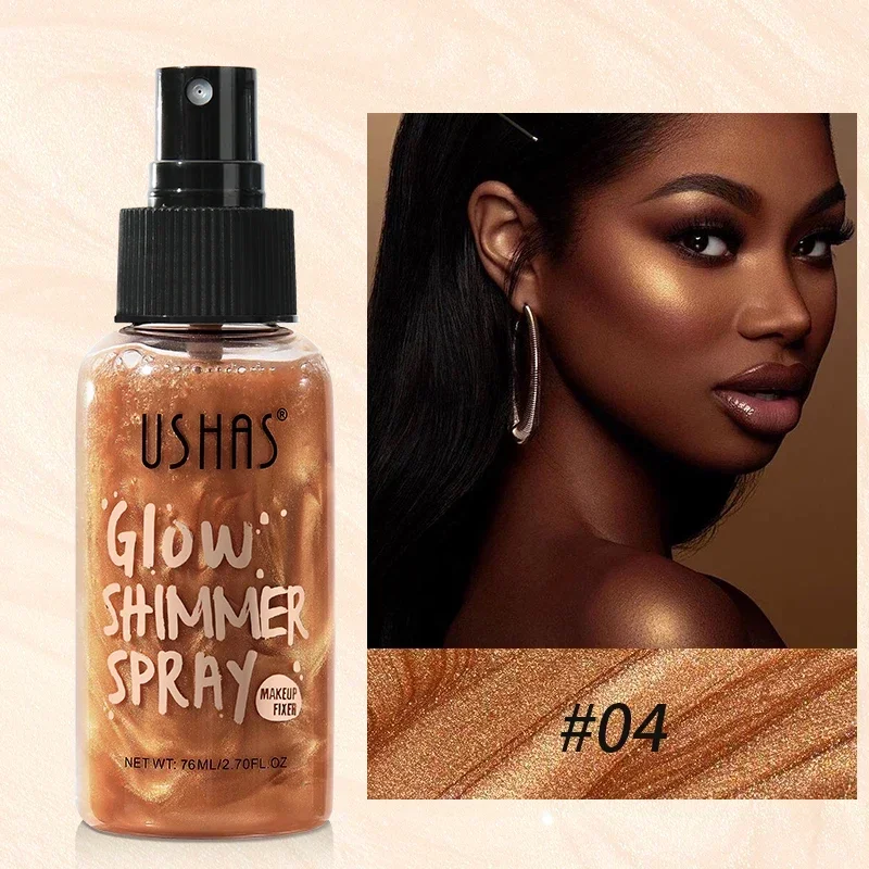 Liquid Highlight Waterproof High Gloss Glitter Body Bronzer Highlight Long-lasting Wear Face Contour Illuminator Makeup