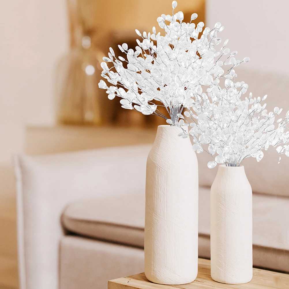 

100pcs Pearl White Artificial Flowers Realistic Craftsmanship DIY Decor Home Office Wedding Table Centerpieces