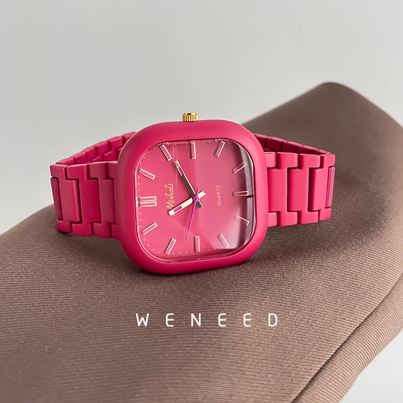 Creative and Fashion Silicone Large Dial Quartz Watch for Women\'s Korean Candy Colored Waterproof SteelWatch Relogios Femino