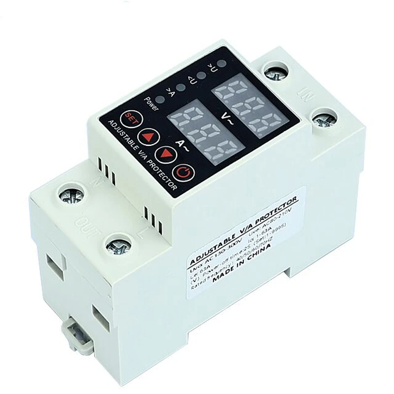 

Ginri 40A 63A 2P 220V Din-рейка однофазные защитные пленки для регулировки пониженного напряжения