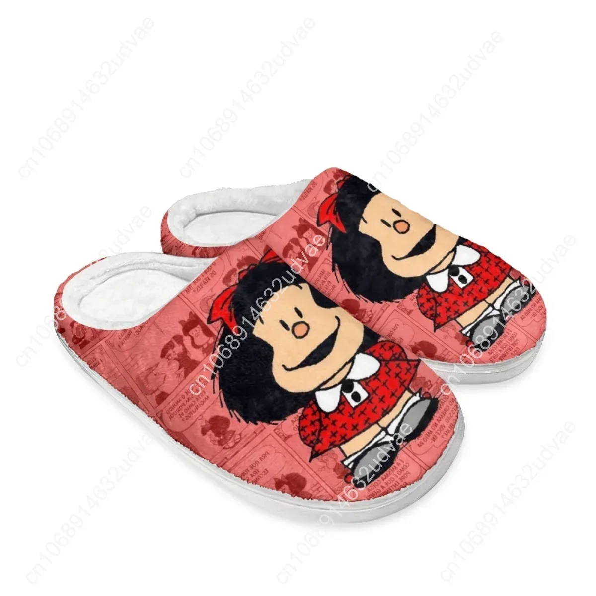 Winter Warm Slippers Lovely Mafalda Anime Indoor Slipeprs Comfortable Home Floor Shoes Indoor Slides for Women Men