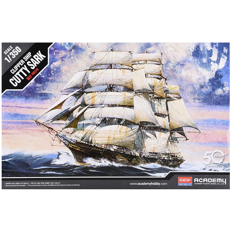 ADEMY 14110 1/350 Plastic Model Cutty Sark Sailboat Assembly Model Building Kits Best Gift For Hobby Collection