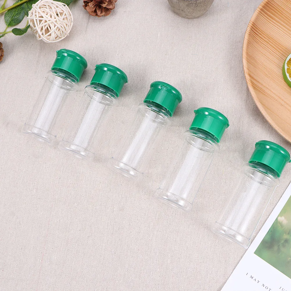 25Pcs Plastic Seasoning Powder Jar Spice Dispenser for Kitchen Bbq Restaurant Pepper Salt Bottle Transparent Lid Removable Easy view 5