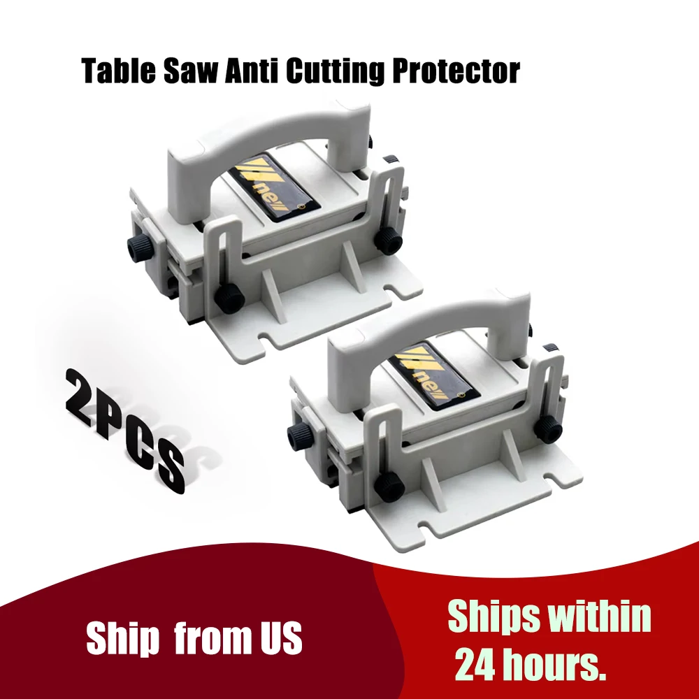 

2PCS Table Saw Anti Cutting Protector Saw Handle Inverted Engraving Machine Band Saw Woodworking Push Ruler Cutting Accessory