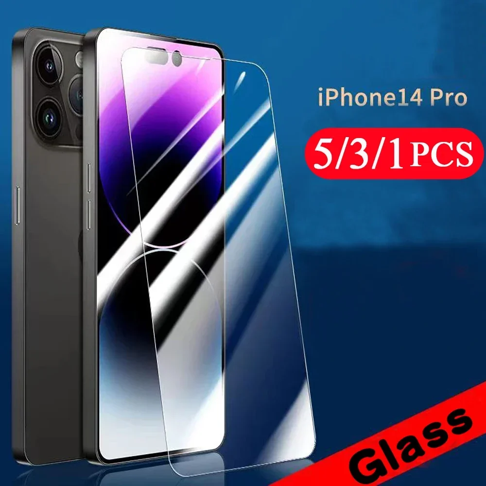 

5/3/1Pcs 9H Tempered Glass Protective Film for iphone 14 13 11 Pro Max 12 Mini 7 8 Plus Xr Xs X Se Smartphone Screen Protector