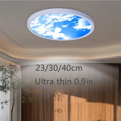 Nordic LED Ceiling Light Minimalist Slim 23/30/40 Blue Sky Lamp For Bedroom Living Room Cloakroom Entrance Indoor Illuminations