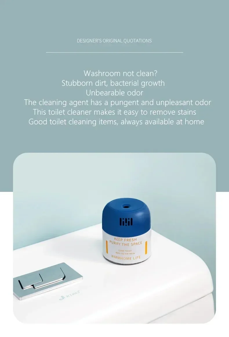

Long-Lasting Toilet Freshness! Drop One Blue Cleaning Block in Tank for Continuous Action, Removing Stains