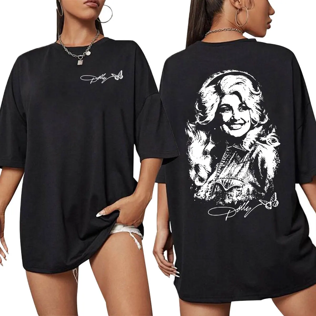Tribute Dolly Parton Country Music Legend T Shirts Men's Women Clothing Fashion Casual Short Sleeves Cotton T-shirt Streetwear