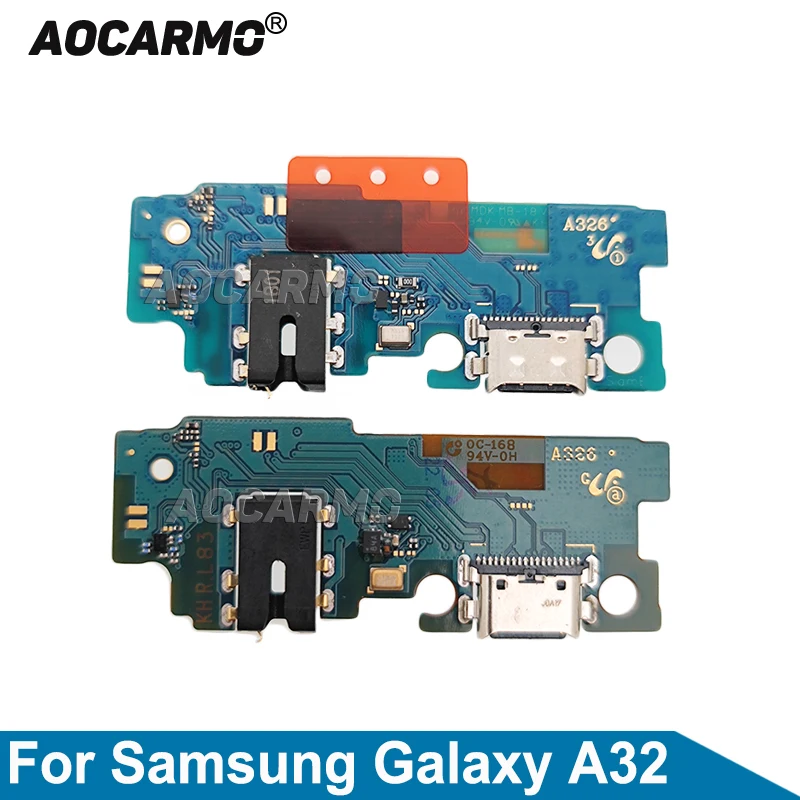 

Aocarmo For Samsung Galaxy A32 5G USB Charging Port Charger Dock Connector Headphone Plug Mic Board Flex Repair Parts