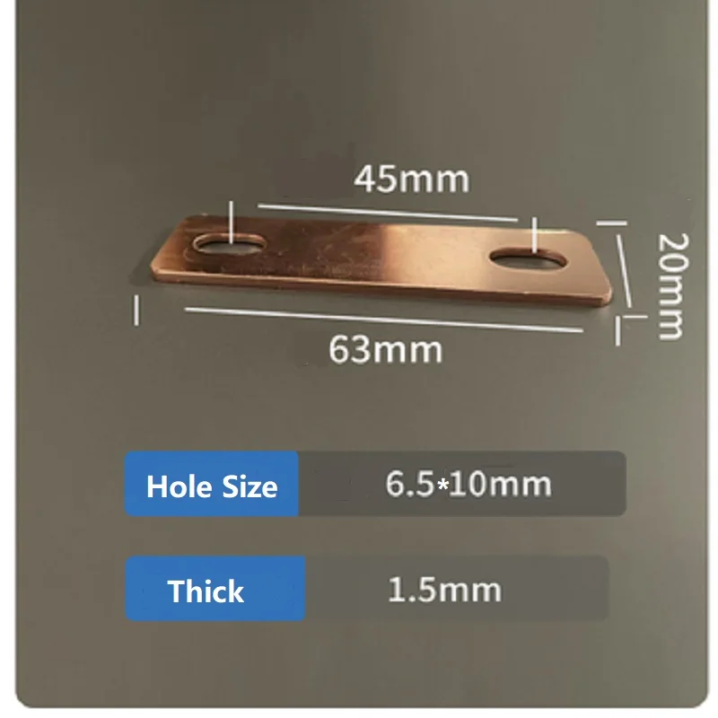 4 sztuk LiFepo4 baterii szyny złącze miedziane pasek klip polak kontakt 27/30/35/40/45/50mm Hole Pitch 20mm szerokość dla ogniw litowych