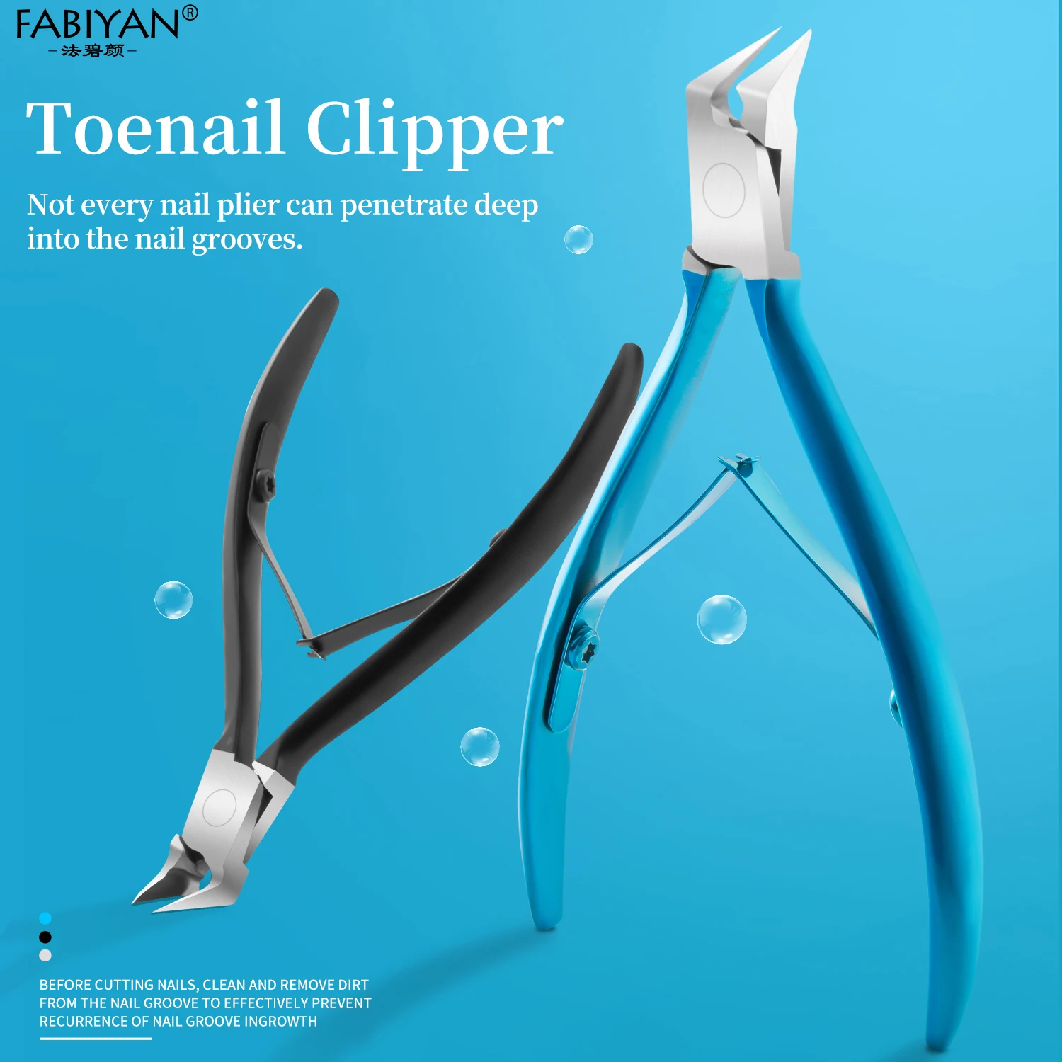 Eingewachsener Zehennagel-Clipper mit gerader Klinge für dicke Nägel, Edelstahl-Nagelknipser