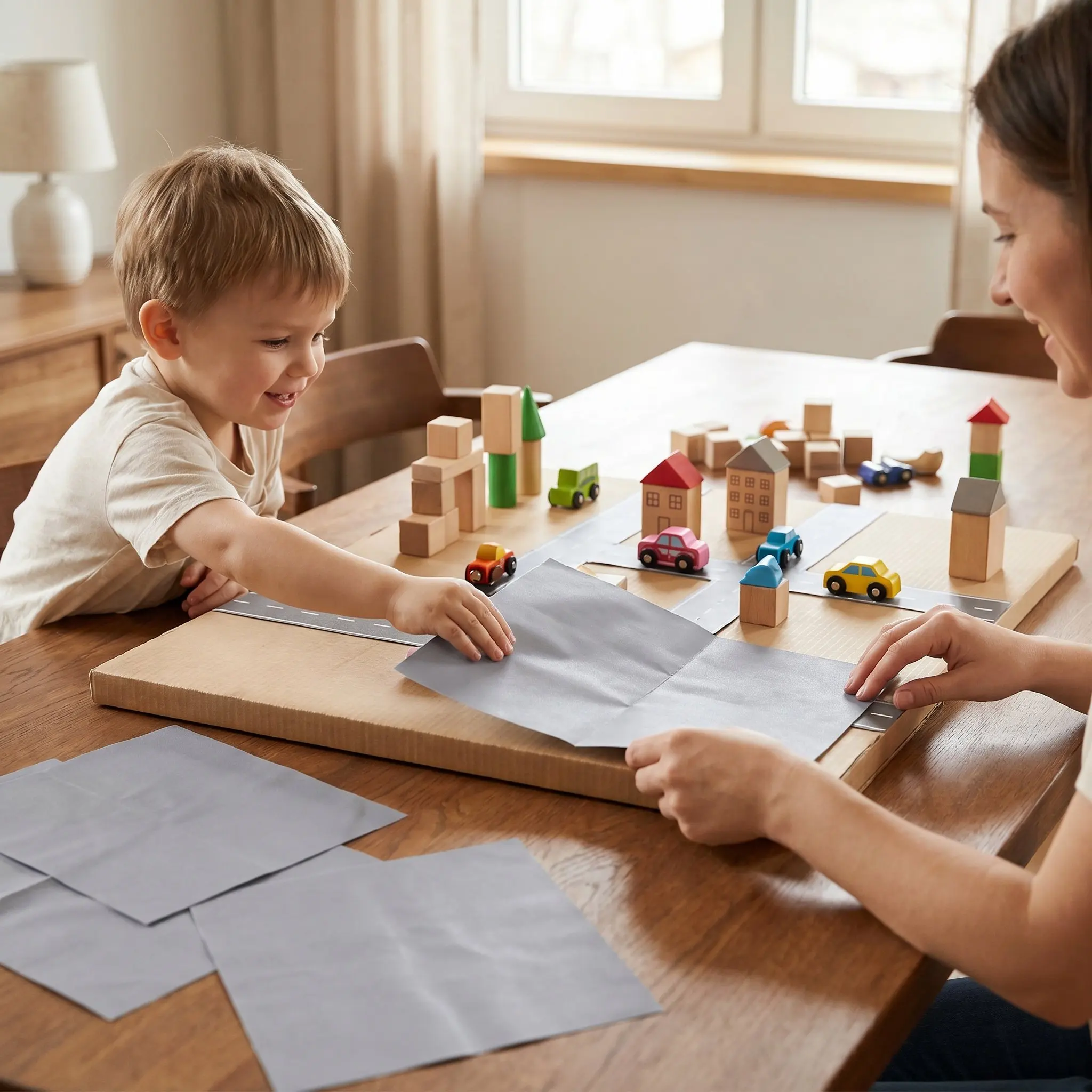 5Sheets Architectural Sand Table Road Stickers Gray Self Adhesive PVC Miniature Asphalt Diorama Accessories for Train Layout
