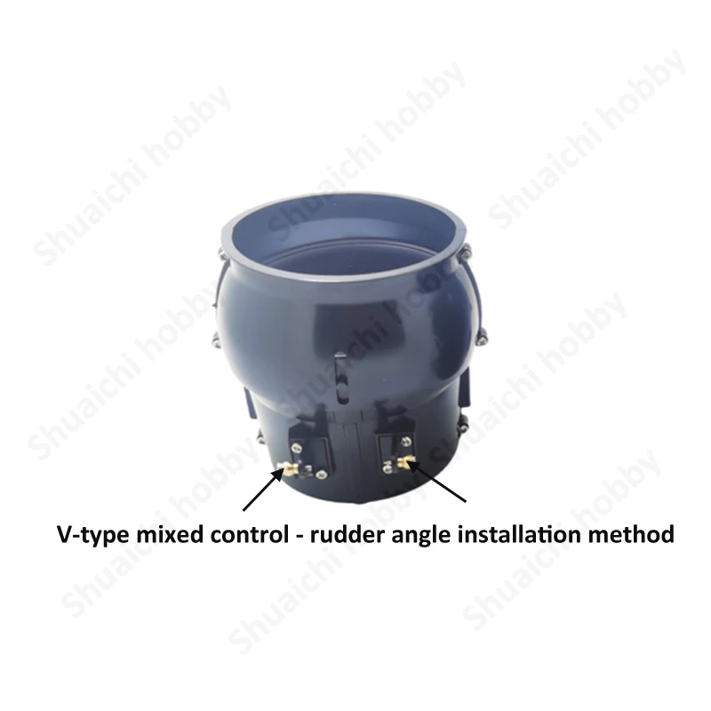 1PCS Thrust Vectoring Nozzle Outer Diameter 73mm Conventional/V-Type Mixing Adjustable Exhaust Device for RC 70mm EDF Airplane