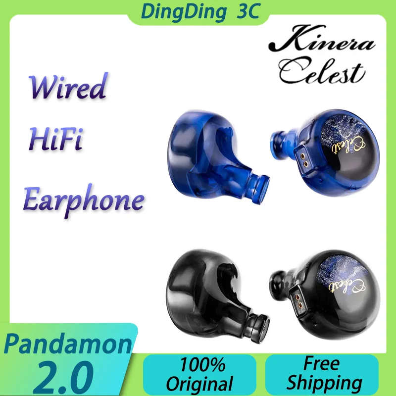 Kinera Celest Pandamon 2.0 Wired In-Ear HiFi Earphones 10mm SPD Square Driver IEMs 3.5mm 4.4mm Plug Gaming Music Earphone Custom