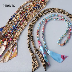 New Fashion Spring Woman Handbag Accessory Chains Detachable Long Crossbody Print Cute Silk Strap Women DIY Chain Bag Handles