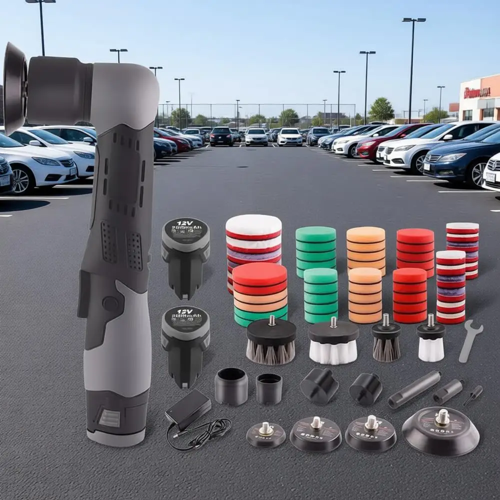 

Многофункциональная полировальная машинка 12В, устранитель микроцарапин, мини-полировальная машинка RO/DA для авто с полировальным диском и шерстяными насадками