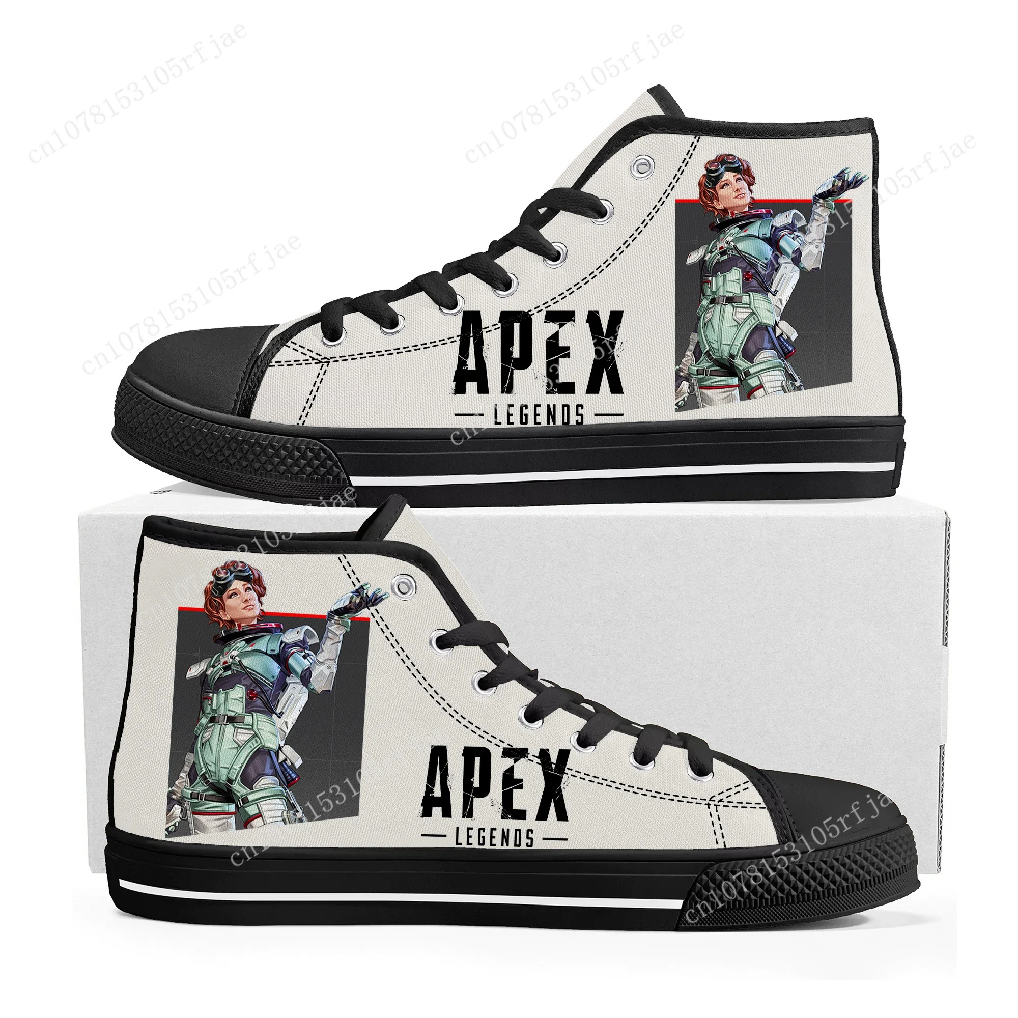 

Apex Legends Horizon High Top Sneakers Cartoon Game Mens Womens Teenager High Quality Canvas Sneaker Custom Built Couple Shoes