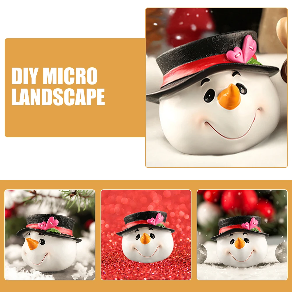

Snowman Decor Christmas Resin Ornament Mini Landscape Decoration For Home Tabletop Office Indoor Outdoor Xmas Party Favors