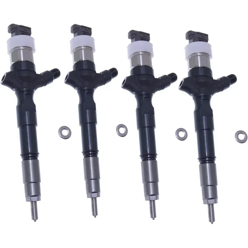 4X Common Rail Fuel Injectors 23670-39365 2367030400 29505-00200 for Toyota 2.4L 2.5L Engine L200 2KD 1KD Hilux 2.5D 3.0D