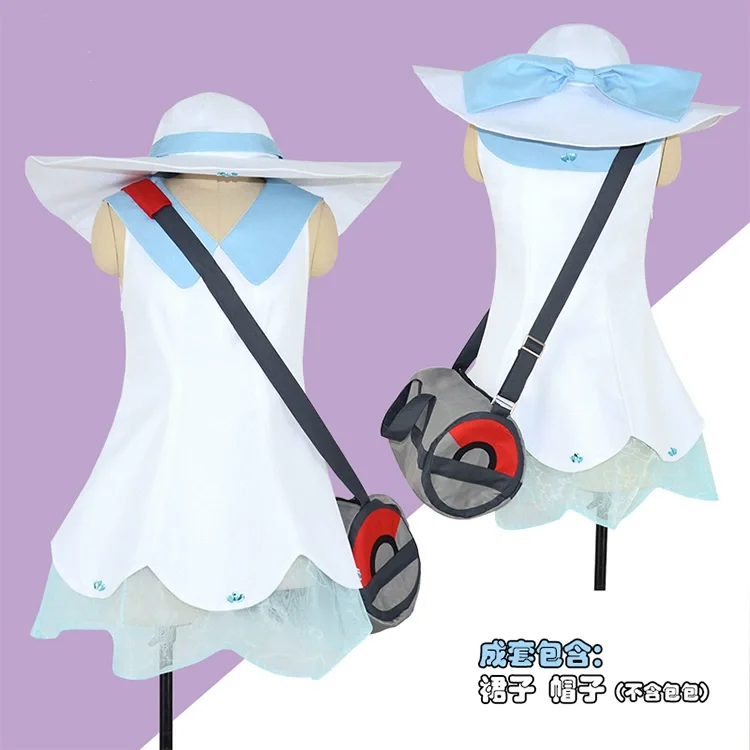 Lillie Cosplay Costume+Hat+Stockings For Halloween Christmas Festival Full set Party Game Comic Con Clothes