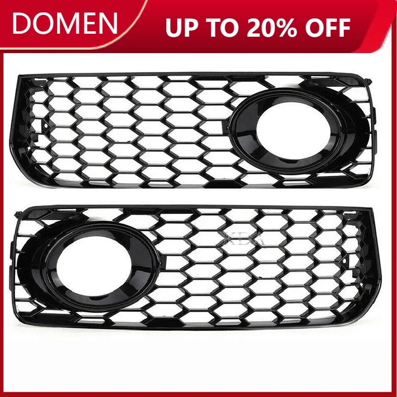 

2 шт. черный автоматический передний левый правый бампер, противотуманная фара, решетка для Audi A5 SLine S Line S5 B8 RS5 2008 2009 2010 2011 2012