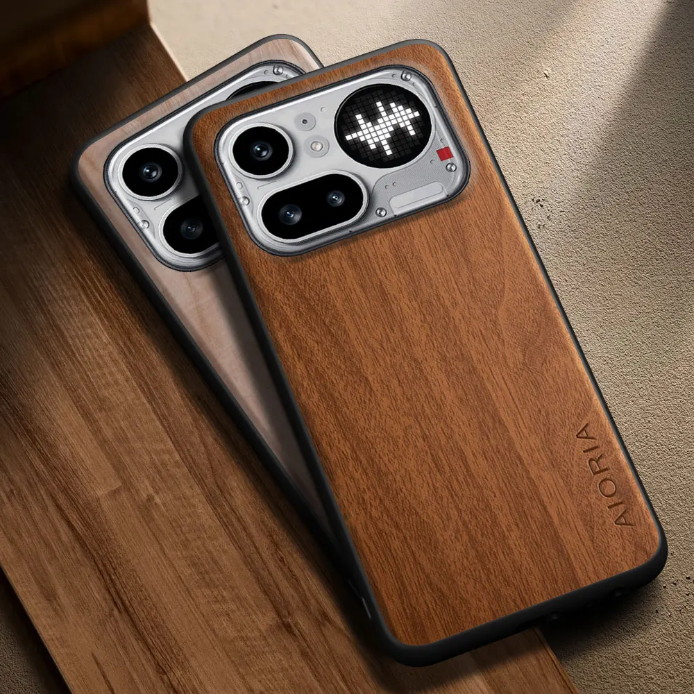 for Nothing Phone 4A Pro Case capa funda new  stylish wooden