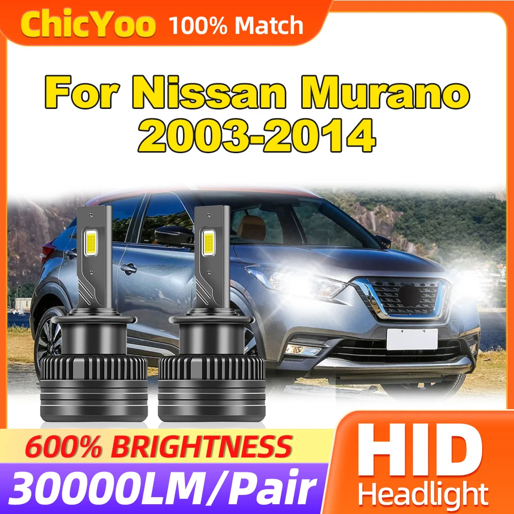 

30000LM HID Xenon Lights 120W High Power LED Car Headlights 6000K White Turbo Auto Lamps For Nissan Murano 2003-2012 2013 2014