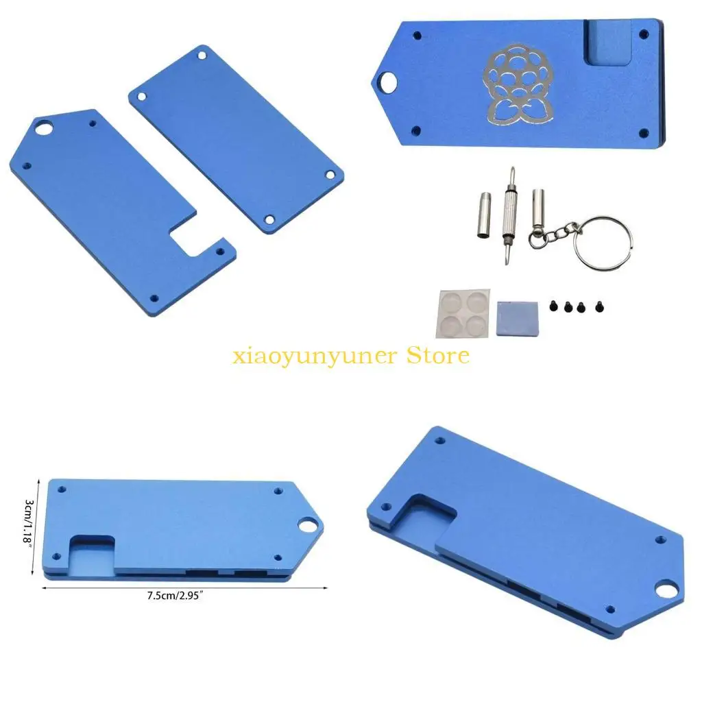 

P9JB for Fan ABS Protective for Case Metal Enclosure Blue for Pi fo