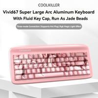 Coolkiller VIVID67 Mechanical Keyboard Wireless Tri-mode Gasket Hot-Swap RGB Custom Cute Girl Aluminum Office Gaming Keyboard