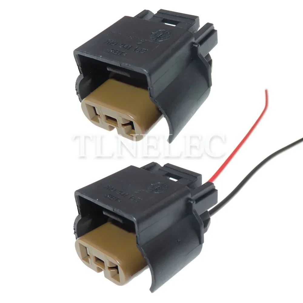 2 Pin Way Automobile Fog Light Electrical Connector with Wires Auto Wire Cable Sockets 15336117 7H0941165