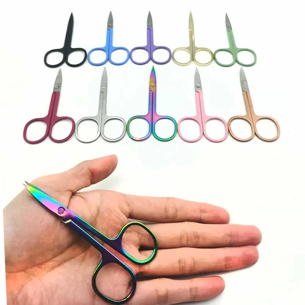 10pcs 8.5*4cm Stainless Steel Scissor With Various Colors Sewing Embroidery Craft Household Kitchen Smoking Accessories