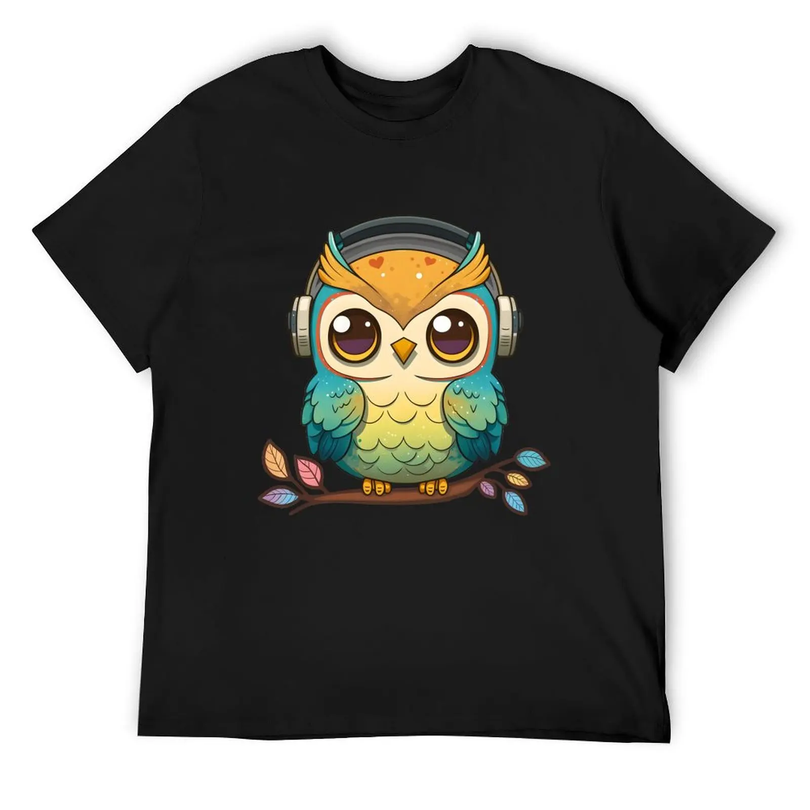 

Musical Owl Perched on a Colorful Tree T-Shirt vintage anime shirt summer 2025 for a boy mens fashion