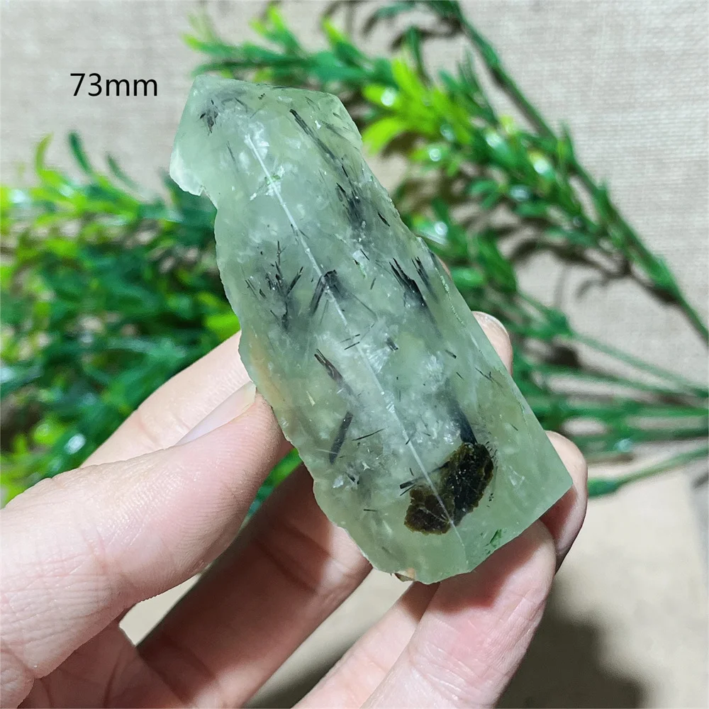 Prehnite Tower Point Wand Crystal Natural Green Stone Quartz Geode Gemstones Mineral Spiritual Ornaments Home Decoration