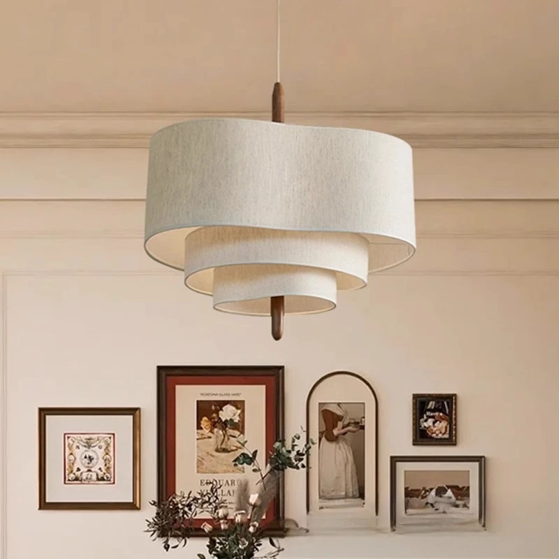 

Japanese-style wabi-sabi wind hotel restaurant bed and breakfast lights French fabric bedroom chandelier creativity