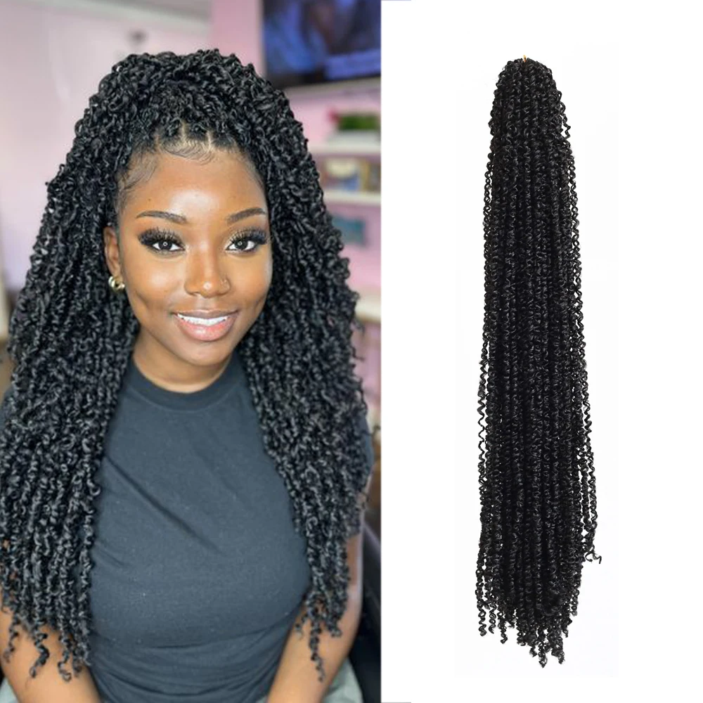 

Искусственные волосы для плетения крючком Synthenic Passion Twist: Волнистые, в стиле бохо, кудрявые, имитация локсов, пружинные локсы-бабочки для легкой укладки и придания объема