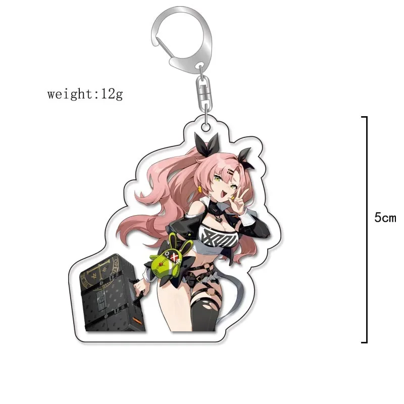 Anime Zenless Zone Zero Keychains Cartoon Figure Nicole Corin Von Lycaon Billy Koleda Pendant Car Key Ring Jewelry Fans Gift