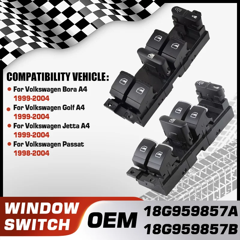 

Car Window Control Switch Master Button For Volkswagen Bora A4 Volkswagen Golf A4 VW Jetta A4 VW Passat B5 B5.5 1998-2004 10Pins