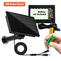 Panel Solar de 4W, instalación impermeable, batería recargable 18650, Micro USB TypeC, 5V, 12V, carga de células solares para cámara IP, enrutador 4G
