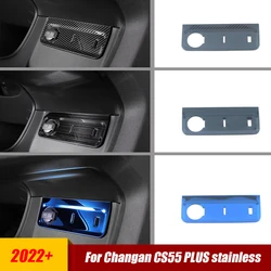 For Changan CS55 PLUS front Charging USB interface 2022 2023 Stainless carbon black Car frame Cover Trim Car Stickers Accessorie