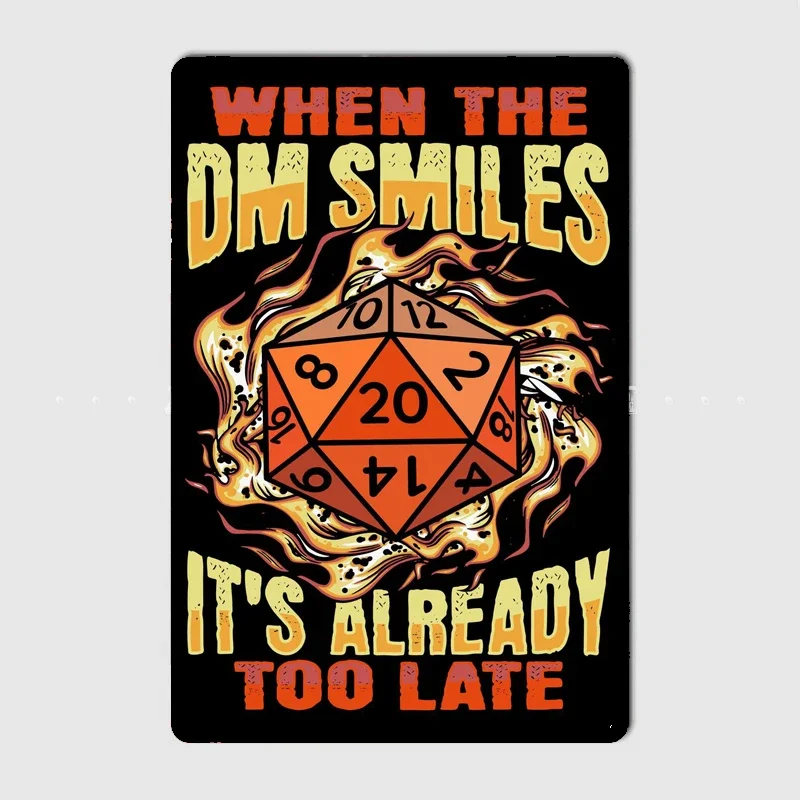 

Role Playing RPG DM Metal Sign Mural Painting Cinema Living Room Cinema Funny Tin Sign Poster