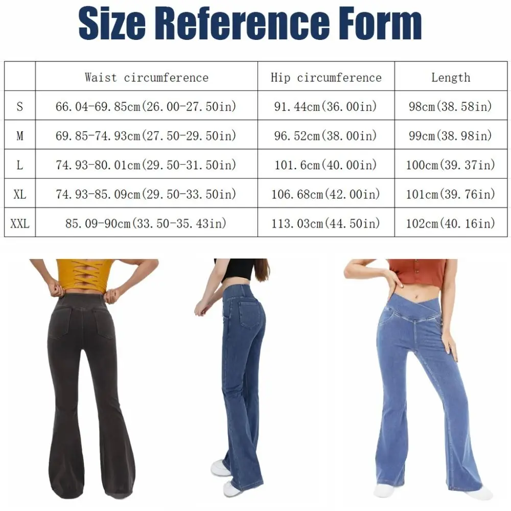 High Street High Waist Stretch Flare Jeans Comfortable Lift The Hip Goth Denim Pant Pull in Belly High Waist Flared Jeans