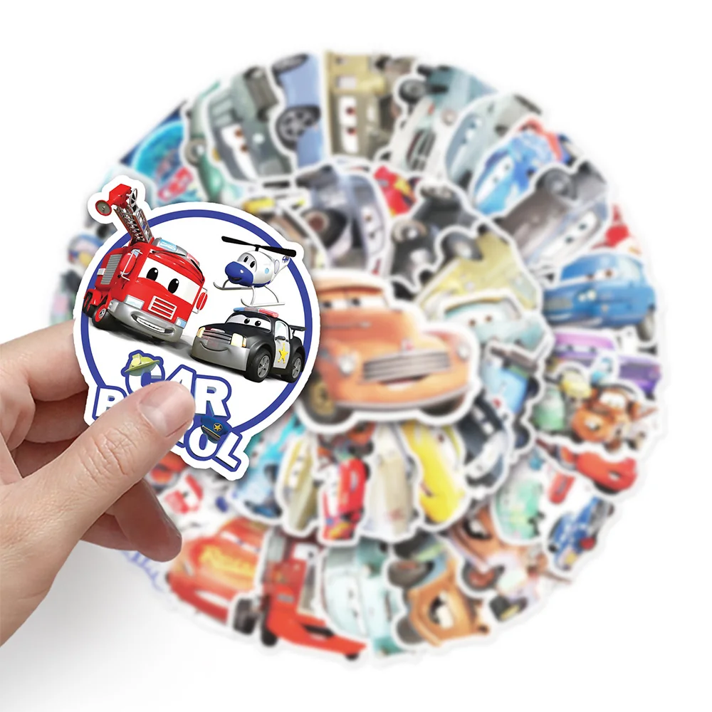 10/30/50pcs Disney Cartoon Cars Stickers Lightning McQueen Movie Anime Sticker Guitar Laptop Phone Cool Waterproof Decal Kid Toy